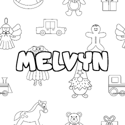 MELVYN - Toys background coloring