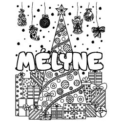 M&Eacute;LYNE - Christmas tree and presents background coloring