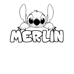 MERLIN - Stitch background coloring