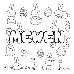 MEWEN - Easter background coloring