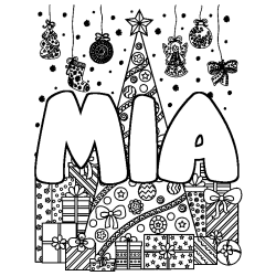 MIA - Christmas tree and presents background coloring