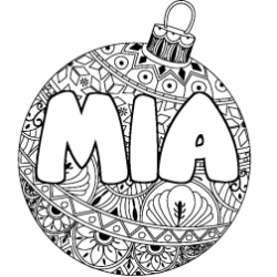 MIA - Christmas tree bulb background coloring