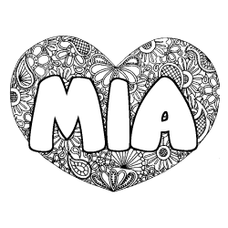 MIA - Heart mandala background coloring