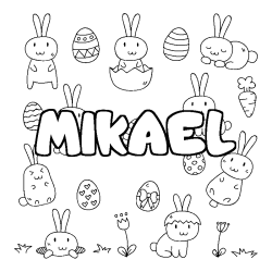 MIKAEL - Easter background coloring