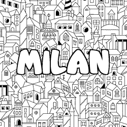 MILAN - City background coloring