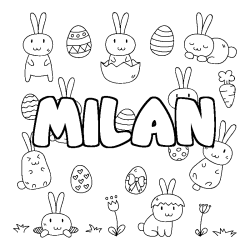 MILAN - Easter background coloring