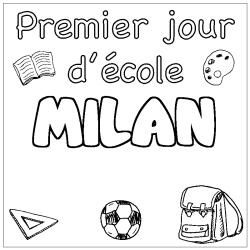 MILAN - School First day background coloring