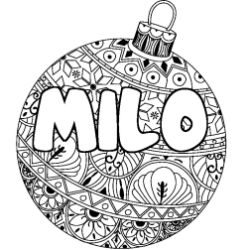 MILO - Christmas tree bulb background coloring