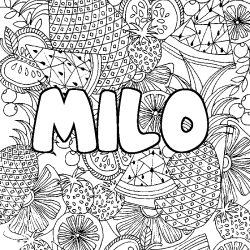 MILO - Fruits mandala background coloring