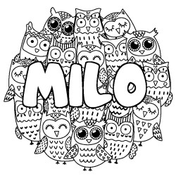 MILO - Owls background coloring