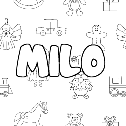 MILO - Toys background coloring