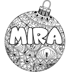 MIRA - Christmas tree bulb background coloring