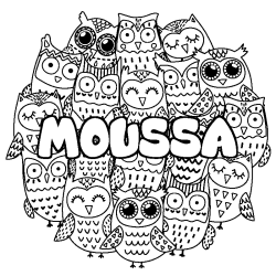 MOUSSA - Owls background coloring