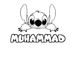 MUHAMMAD - Stitch background coloring