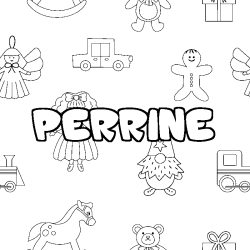 PERRINE - Toys background coloring