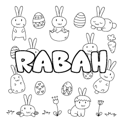 RABAH - Easter background coloring