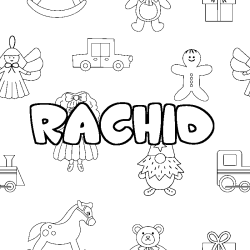 RACHID - Toys background coloring