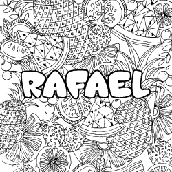 RAFAEL - Fruits mandala background coloring