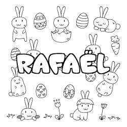 RAFA&Euml;L - Easter background coloring