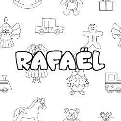 RAFA&Euml;L - Toys background coloring