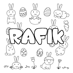 RAFIK - Easter background coloring