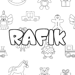 RAFIK - Toys background coloring