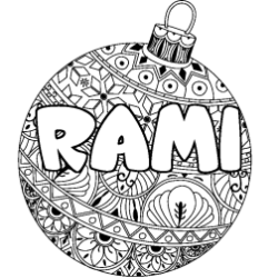 RAMI - Christmas tree bulb background coloring