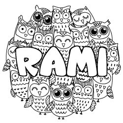 RAMI - Owls background coloring