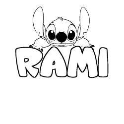 RAMI - Stitch background coloring