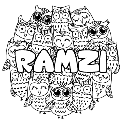 RAMZI - Owls background coloring