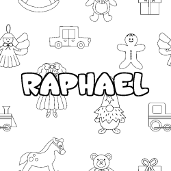 RAPHAEL - Toys background coloring