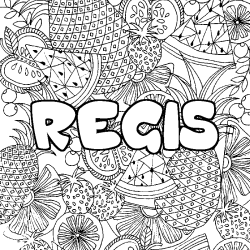 REGIS - Fruits mandala background coloring