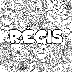 R&Eacute;GIS - Fruits mandala background coloring