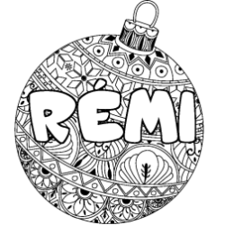 R&Eacute;MI - Christmas tree bulb background coloring