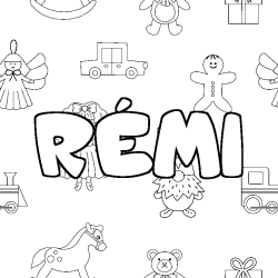 R&Eacute;MI - Toys background coloring