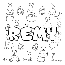 R&Eacute;MY - Easter background coloring