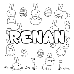 RENAN - Easter background coloring