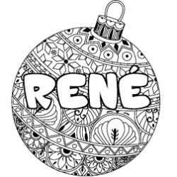 REN&Eacute; - Christmas tree bulb background coloring