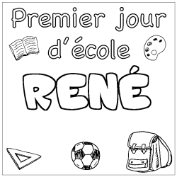 REN&Eacute; - School First day background coloring