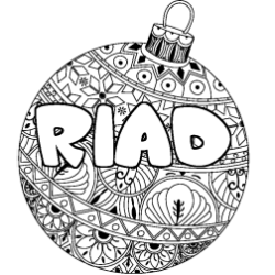 RIAD - Christmas tree bulb background coloring