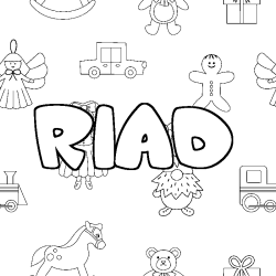 RIAD - Toys background coloring