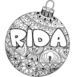 RIDA - Christmas tree bulb background coloring