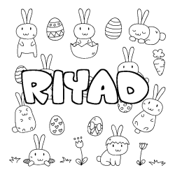 RIYAD - Easter background coloring