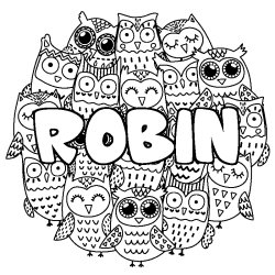 ROBIN - Owls background coloring