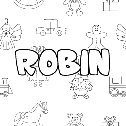 ROBIN - Toys background coloring