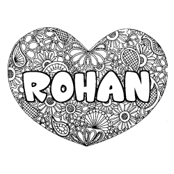 ROHAN - Heart mandala background coloring