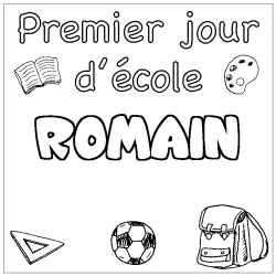 ROMAIN - School First day background coloring