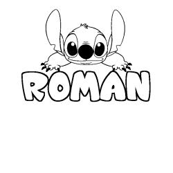 ROMAN - Stitch background coloring