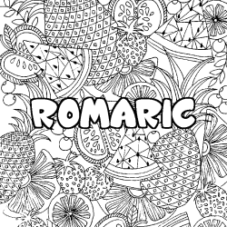 ROMARIC - Fruits mandala background coloring