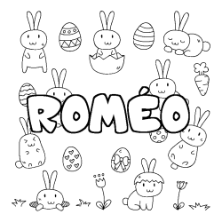 ROM&Eacute;O - Easter background coloring